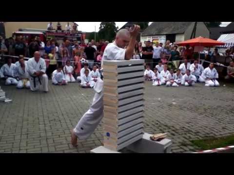 What kind of wood do martial artists break?