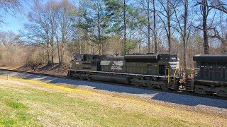 [4K] CSX SD33ECO, an Ex-Conrail SD70MAC, and NS Piedmont Division Action