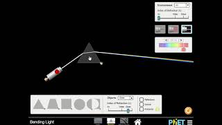 Creating a spectrum using a triangular prism in the phet simulation