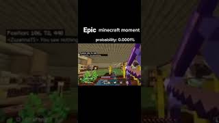 Yüzde 0,0001 şans Minecraft epic moment #shorts #keşfet #epicmoment