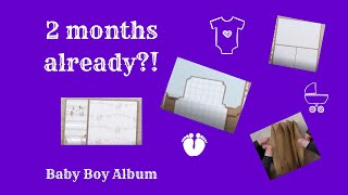 MINI ALBUM TUTORIAL pt2 | Baby boy 1st year album | Tutorial for an interactive and fun album