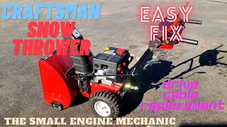 Replacing a Drive cable on a snow thrower