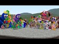 ALL ROBLOX RAINBOW FRIENDS VS ALL FNAF 1-9 SECURITY BREACH ANIMATRONICS In Garry's Mod!