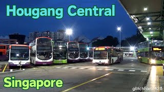 Buses at Hougang Central Bus Interchange, Singapore 2023