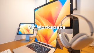 ワークスペースデスクツアー！ MacBook Pro,iMac,iPadを1つのキーボードとマウスで / Oakywood / MagFlött