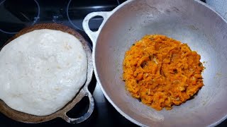 Fried Pumpkin and Oil Roti