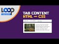 Build pure CSS and HTML Tab Layout