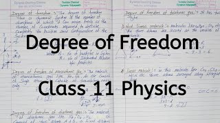 Degree of Freedom | Chapter 12 | Kinetic theory of gases | Class 11 Physics