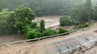 02.07.07 九州豪雨災害 大分県九重町尾本付近