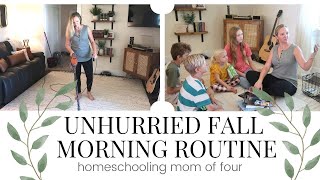 MY SLOW, INTENTIONAL FALL MORNING ROUTINE || HOMESCHOOL MOM OF 4