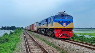 Chittagong bound BFCT run to speed with brand new engine || ICD - CGPY || Freight train || BR