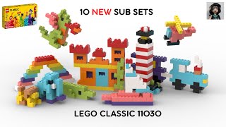 10 NEW SUB SETS Lego classic 11030 ideas How to build easy