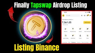 Tapswap Airdrop Launching Date | Tapswap Airdrop | Price $0.06 | Listing On Binance | Claim Now