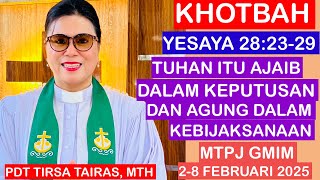 KHOTBAH YESAYA 28:23-29//KHOTBAH MTPJ GMIM 2-8 FEBRUARI 2025