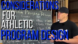 Considerations of athletic program design