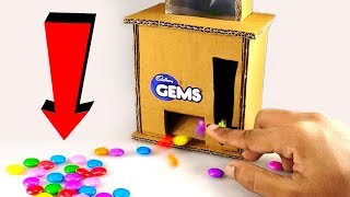 How to make GEMS Dispenser Machine from cardboard🍬