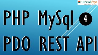 4. PHP MySql Restful API using PDO | Delete Section | PHP MySql Tutorial