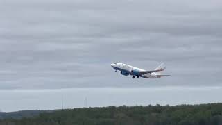 Bahamasair Boeing 737-700 Takeoff from Raleigh/Durham international Airport.