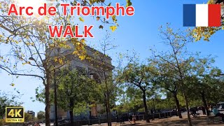 Paris, France: A Majestic Walk around the Arc de Triomphe |4K