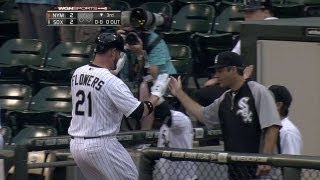 Flowers ties it with a solo home run