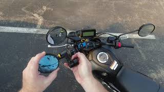 2022 Honda GROM bar end mirror install