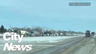 MB man trapped in convoy protest trying to drive his sister to the ER