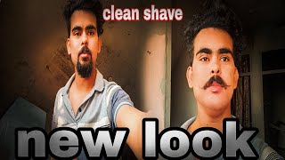 I am trying to a new look || clean shave 🪒|| bhot bura lag rha hu