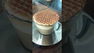 Drink Coffee Like a Dutch (with Stroopwafel) #Shorts