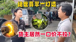 德昂村寨养殖大亨竟藏猛货？打灯表现绝佳，货主居然一口价不拉？#翡翠 #翡翠原石 #緬甸翡翠 #缅甸翡翠玉石 #緬甸翡翠賭石 #賭石