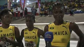 CARIFTA49: Team Jamaica-  4x400m Girls U-20 Post Race Interview | SportsMax TV