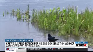 Crews suspend search for missing construction worker