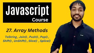 Array Methods In Javascript | Javascript Tutorial In Hindi #27