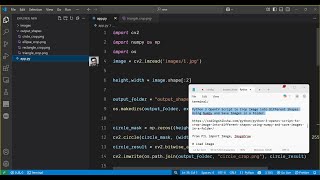 Python 3 OpenCV Script to Crop Image into Different Shapes Using Numpy and Save Images in a Folder