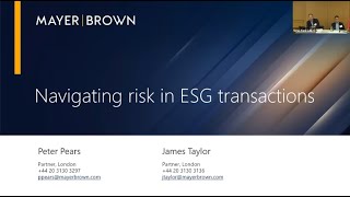 Navigating Risk in ESG Transactions