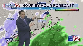 WPRI 12 Weather Forecast for 12/20/24:  Rain and Snow Showers Develop Today