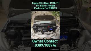 Toyota Vitz Silver 17/20/21 For Sale in MultanPost code: 1411202423#carsoutlet #automobile #pakistan