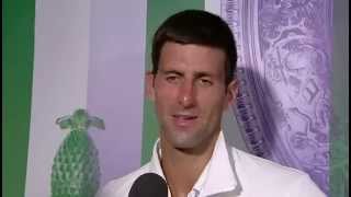 Novak Djokovic: 'that was a tough match' - Wimbledon 2014