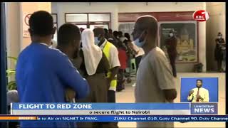 Kenyans throng Moi airport to secure a flight to Nairobi county