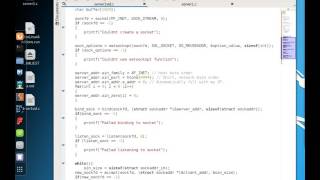 C Network Programming- Create a Server (telnet from remote machine)