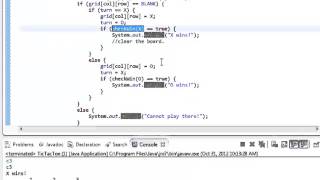 Java Programming - TicTacToe Part 4 - Galbraith