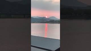 SUPと夕陽がとても綺麗な三隈川 in 大分県日田市