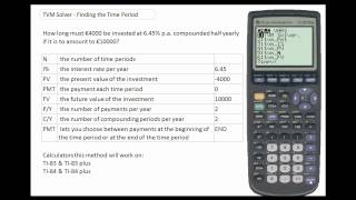 Using the TVM Solver to find the time invested.