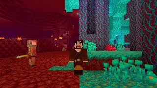 Beating Minecraft but I start in the Nether (1.16 Snapshot)