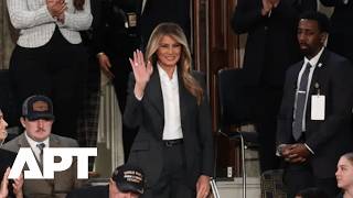 First Lady Melania Trump Arrives to Applause and Sits with Barron at State of the Union Address