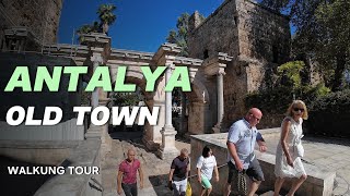 ANTALYA TURKEY Old Town Kaleiçi Hadrian's Gate Walking in City Center Antalya