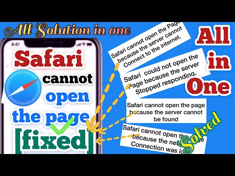 how to fix Safari Unable to open page, it was unable to connect to the server