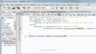 Java tutorial - Simple calculator using output window