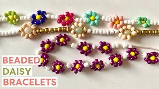 Friendship Bracelet DIY | Beaded Daisy Friendship Bracelets