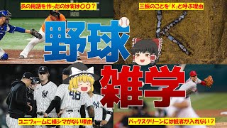 【WBC】野球にまつわる雑学厳選10個!!【ゆっくり解説】