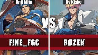 Fine_FGC (Anji Mito) Vs Rozen (Ky Kiske) | GUILTY GEAR -STRIVE- High Level Replay